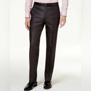 Kenneth Cole Men’s Modern Fit Grey Gunmetal Suit Dress Pants 29Wx32L